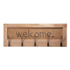 Addie Joy Welcome Coat and Key Holder Plaque - Brown/Honey Wash